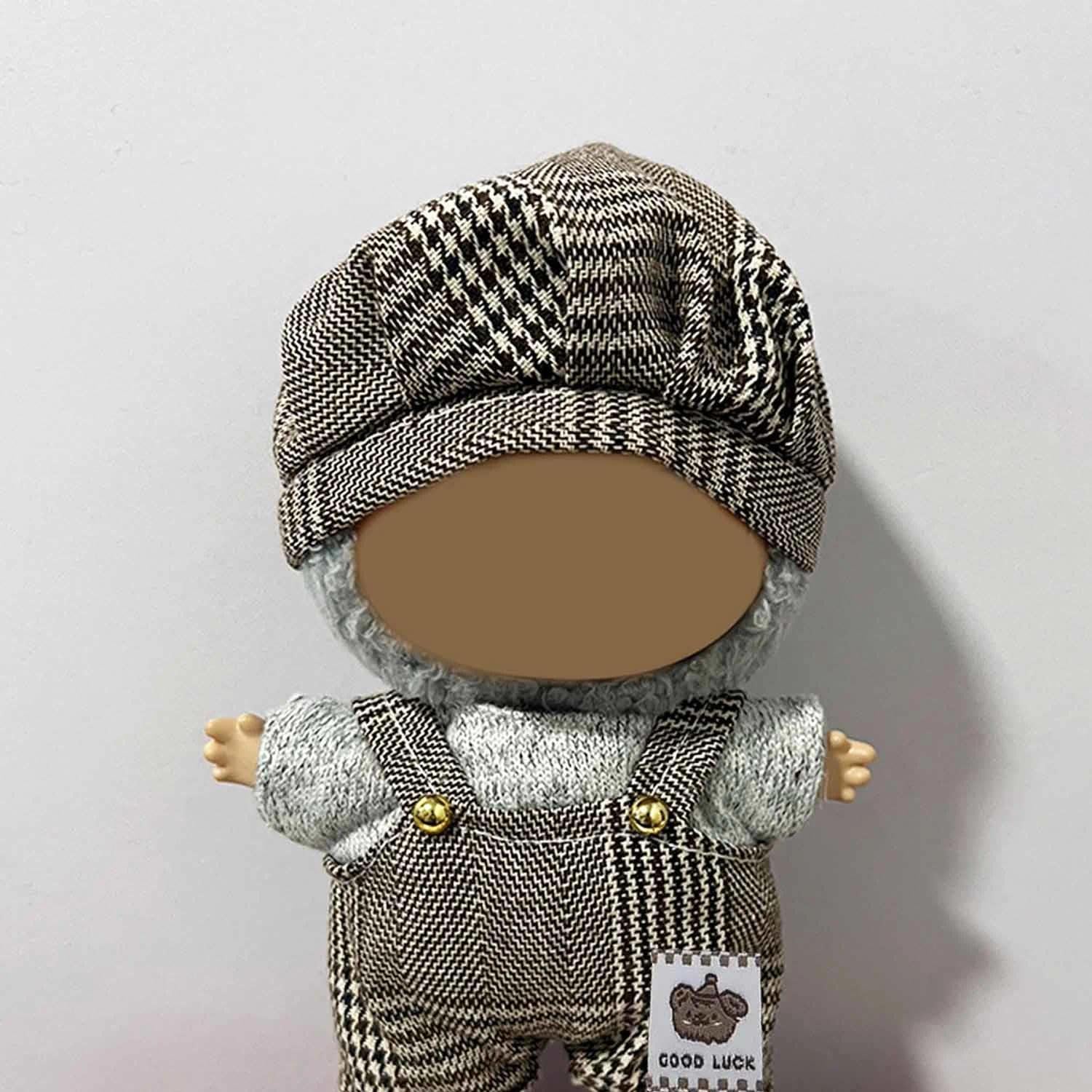 Set Di Vestiti per Bambole, 3 Pezzi, Colore Marrone E Bianco, per