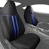 Outlet Piping Cloth Front Car Seat Covers, Breathable High Back Front Seat Covers, Airbag Compatible Seat Cover for Cars Trucks SUV Van Sedan (Piping Bucket Seat Covers,Black Pink)