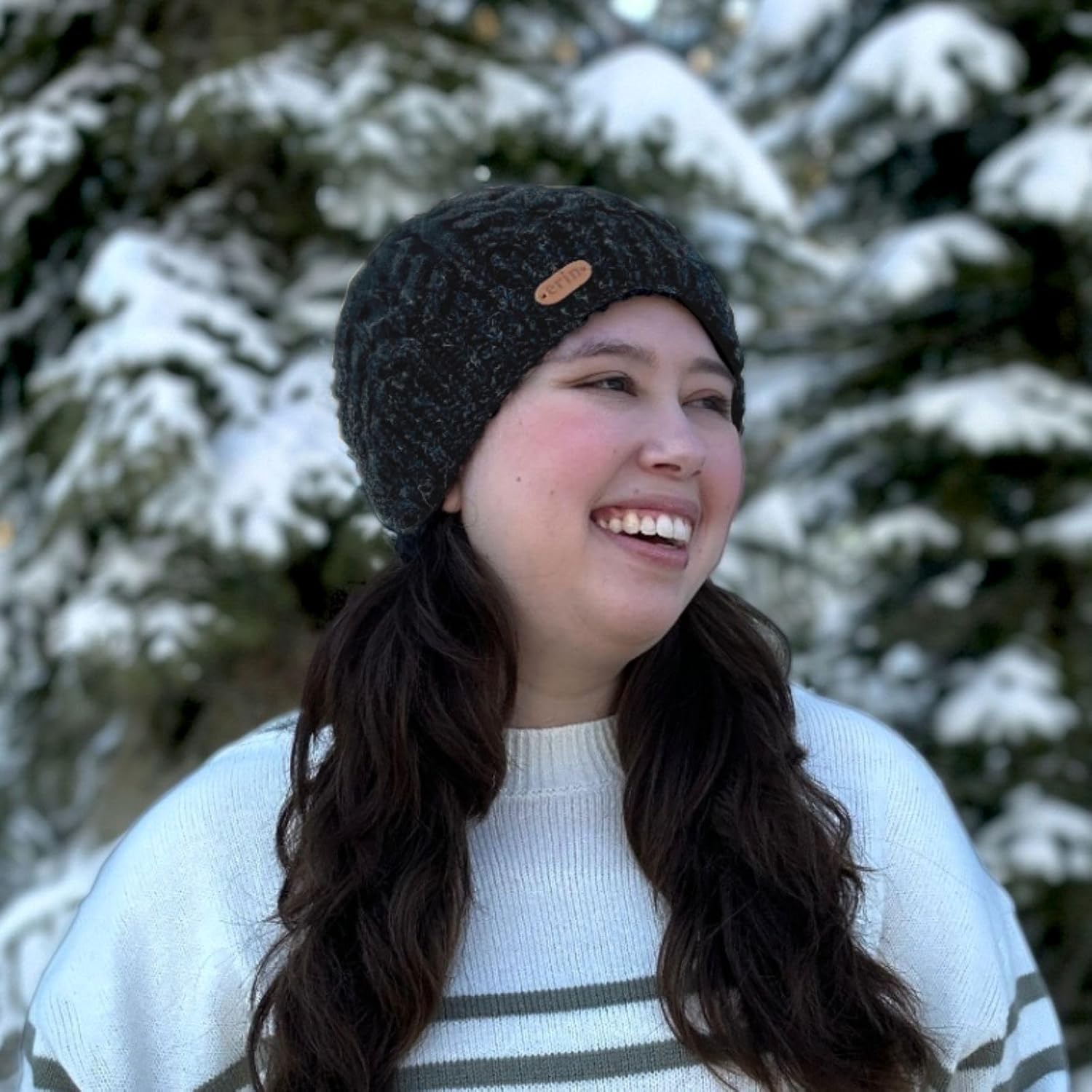 Briomhar Winter Hat for Women - Fleece Lined 100% Wool Winter Beanie for Women - Knitted Hat Designed in Ireland