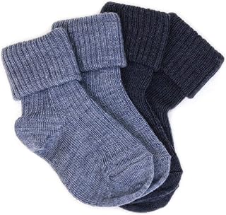 Wool Baby Socks from Woolino, Washable Merino Wool Infant Toddler Kids Socks, Newborn to 6 Years (Pack of 2)