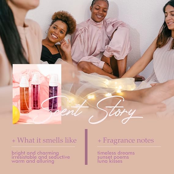 AQUA BLANCE Womens Body Spray, Fragrance Mist Gift Set, Body Spray for Women, Pack of 3, Each 3.4 Fl Oz, Total 10.2 Fl Oz, Dreams