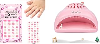 MelodySusie Qcoat Fully Cured Gel Nail Strips for Kids,Portable Kids Nail Dryer, Mini Nail Fan Quick Nail Dryer