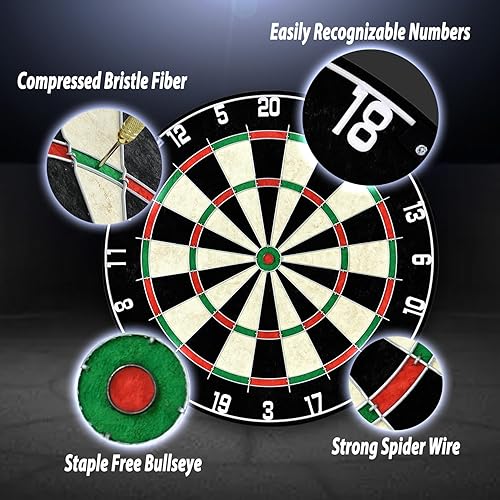 Miniatura 3 de Linkvisions - Juego de dardos de goma EVA para diana de sisalcerdas y dardos de punta de acero de 0.63oz, opcional