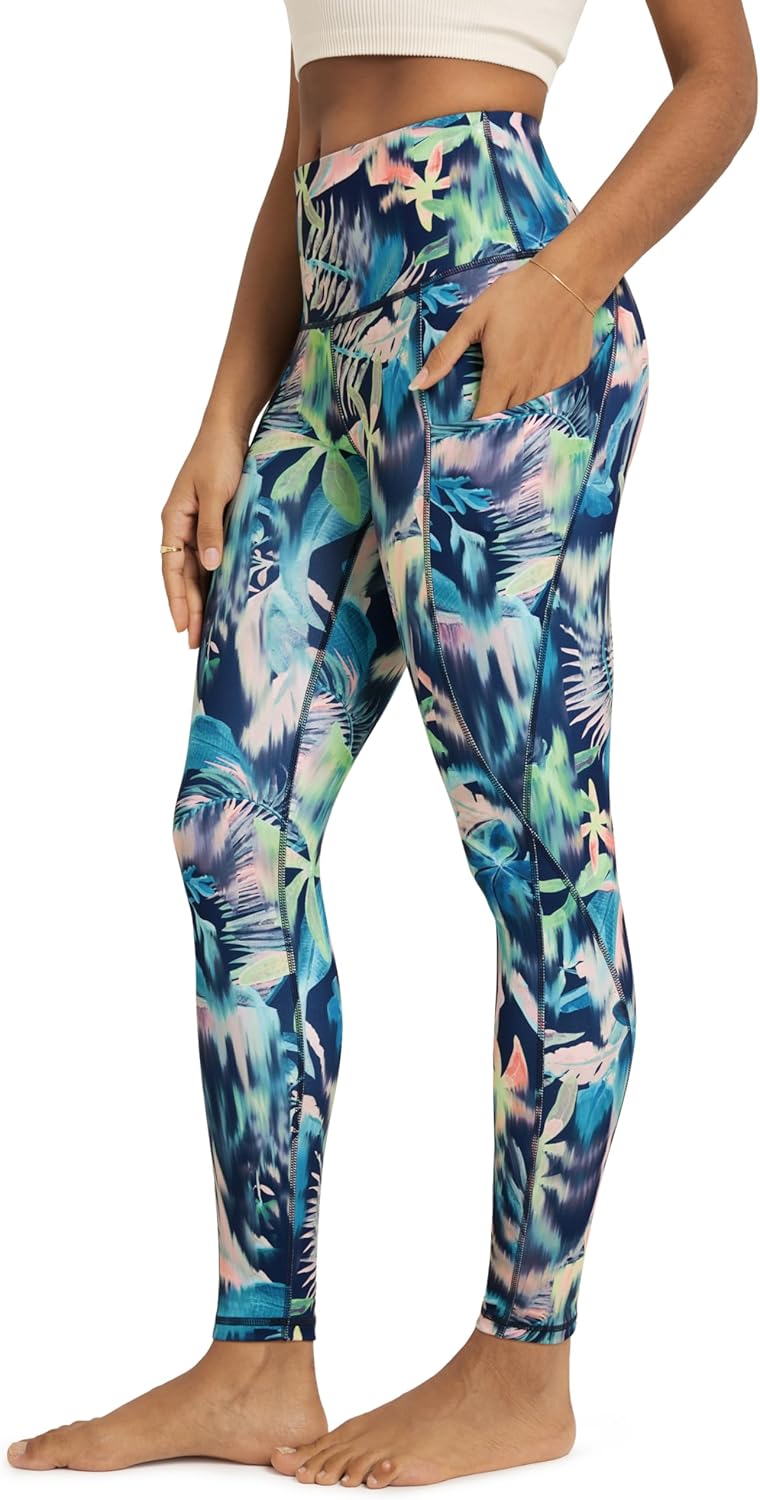 ODODOS Women's High Waisted Yoga Leggings with Pockets, Tummy Control Non See Through Workout Athletic Running Yoga Pants