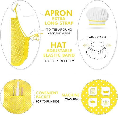 Miniatura 11 de Regalos para niñas de 2 a 8 años, juego de disfraz de chef para niñas, delantal para niñas, regalos de cumpleaños, Navidad, relleno de calcetines