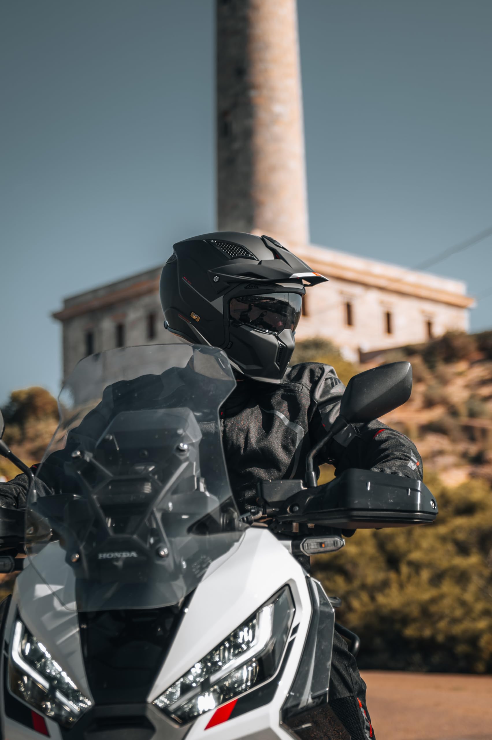 MT Helmets Streetfighter SV S – Casco Moto Integral Abierto con Visor Solar Retráctil, Estilo Streetfighter, Interior Lavable y Calota HIRP | Homologado ECE 22.06 & DOT