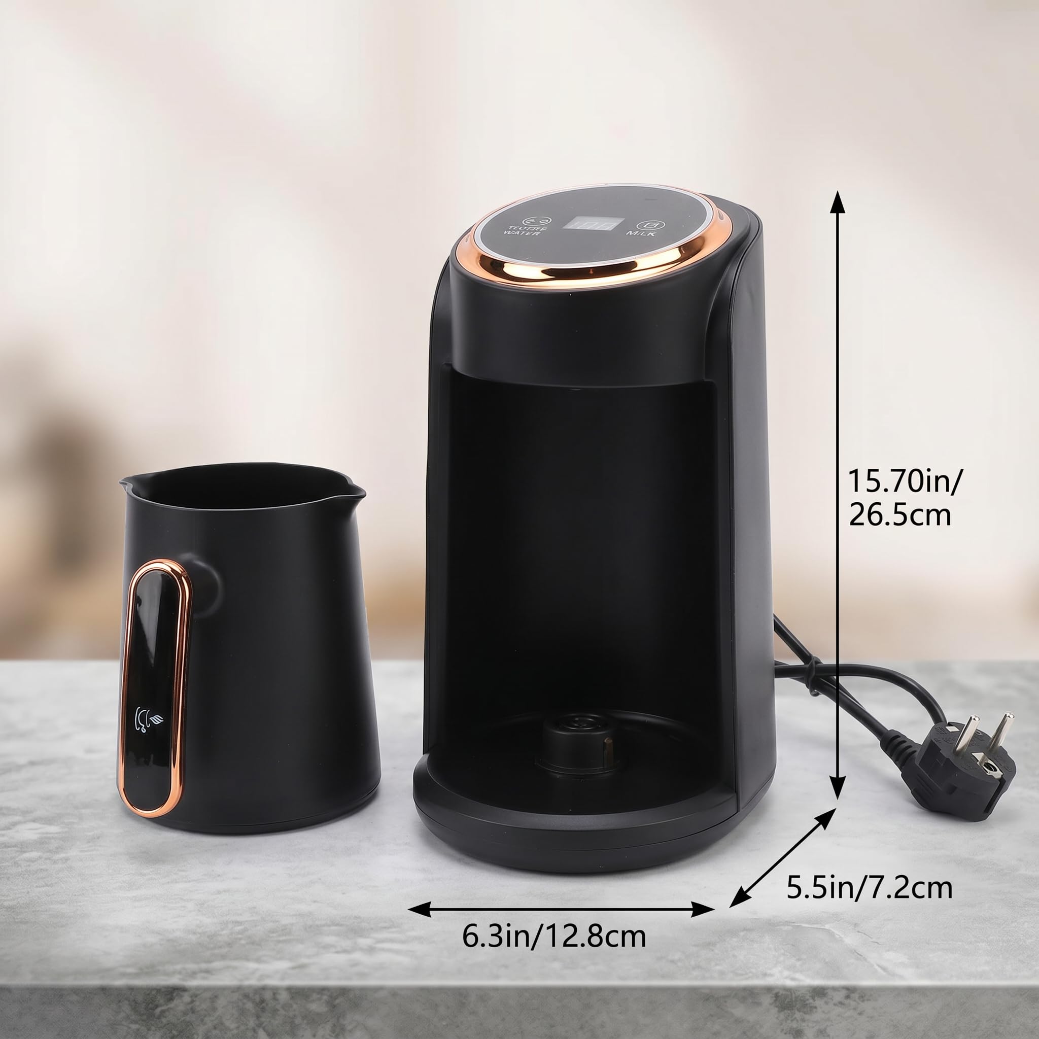 Macchina per caffè turco da 4 tazze, 600 W, in acciaio inossidabile: riscaldamento rapido, ideale per casa e ufficio.