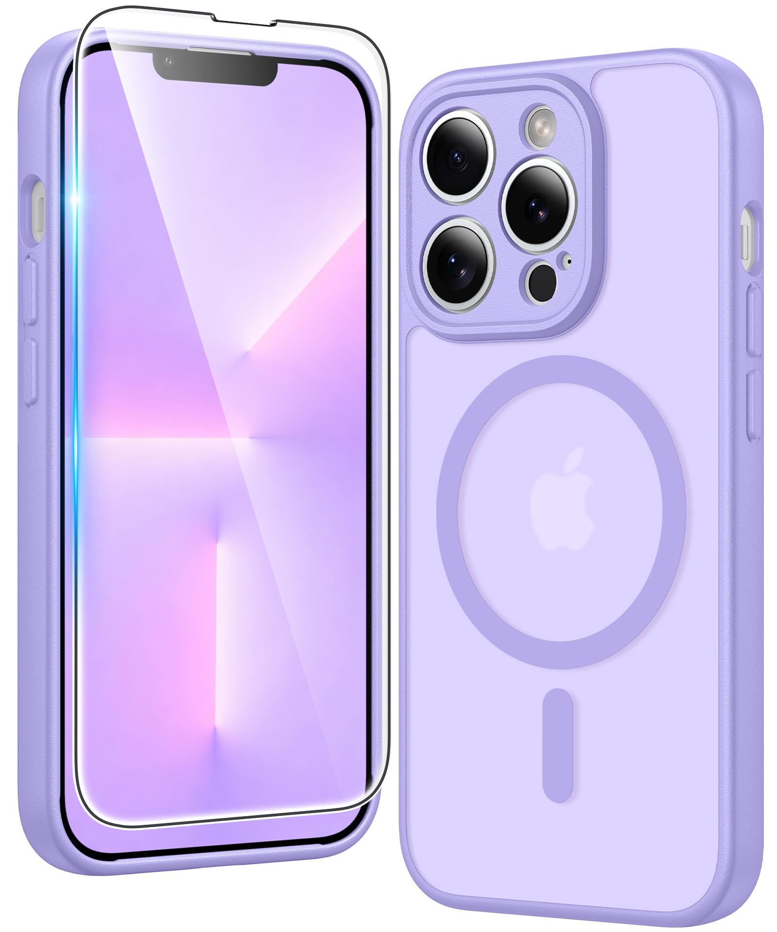 FNTCASE for iPhone 13 Pro-Max Case Compatible with Magsafe Matte Phonecase | Military Grade Drop Protection, Slim Magnetic Phone Cases, Shockproof Rugged Protective Bumper, Translucent Cell Cover