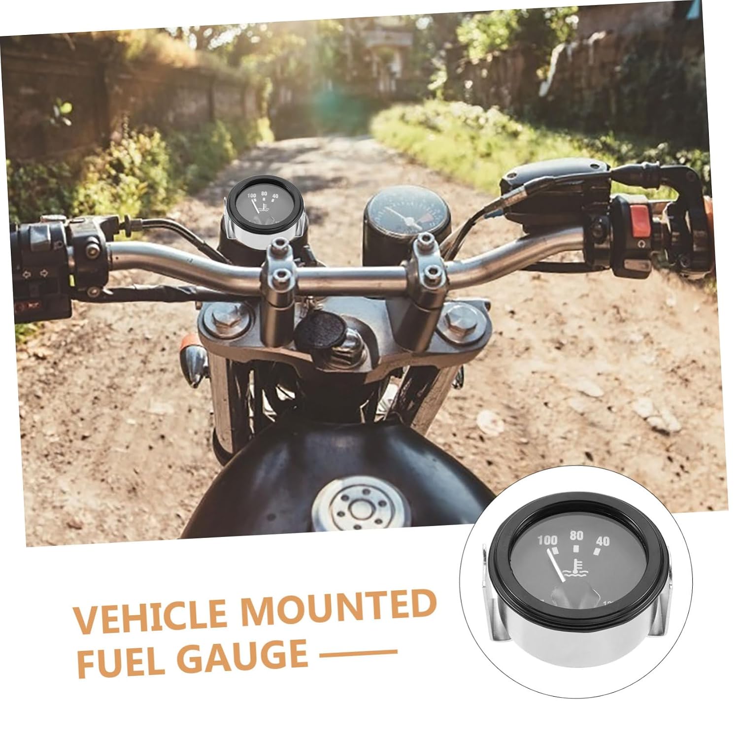 SOLUSTRE 12v Water Temperature Gauge Construction Easy to Install Temperature Indicator for Electric Cars Motorcycles and Modified Vehicles Real Monitoring