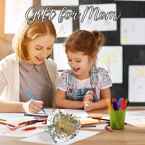 Miniatura 5 de ERWEI Pisapapeles de cristal de diamante, regalo romántico para mamá, novia, esposa, ella, él, día de la madre, aniversario, corazón, diamante,