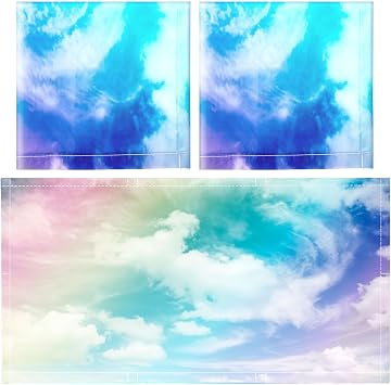 Hortsun Pack of 2 Fluorescent Light Covers 4 x 2 Feet Magnetic Ceiling Light Cover Room Supplies for Home OfficeSunset Glow