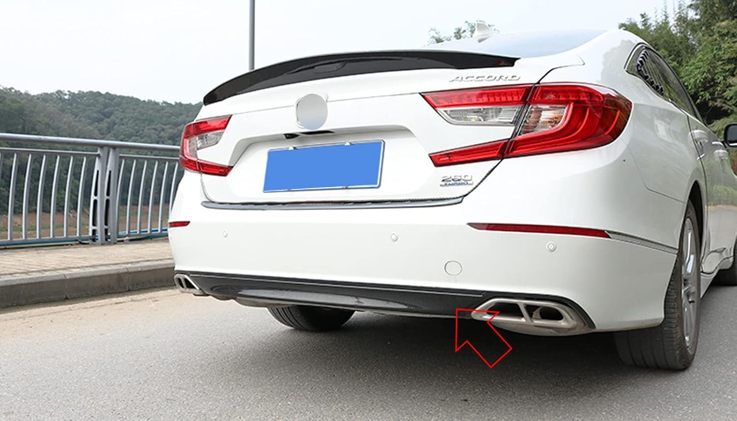 x xotic tech Rear Bumper Lower Lip Cover Trim, Carbon Fiber Pattern, Compatible with Honda Accord 10th Gen 2018-2022