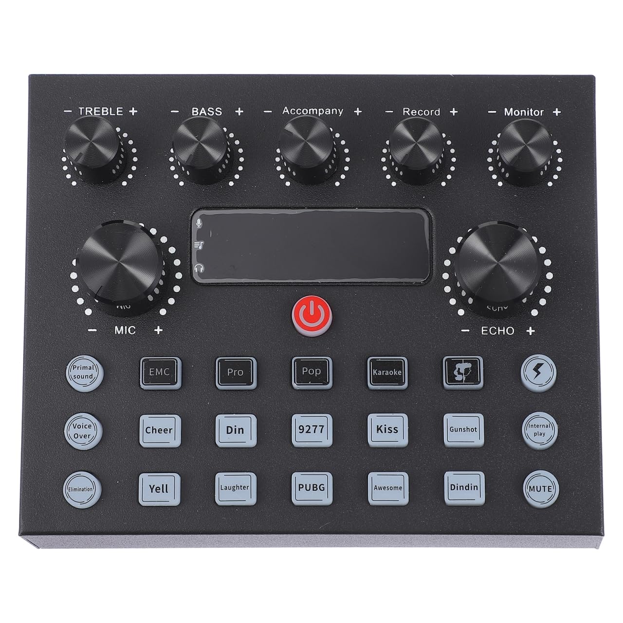 Abaodam Live Sound Card Accessory External Sound Card Voice Changer Dj Equipment Lighting for Phone/computer