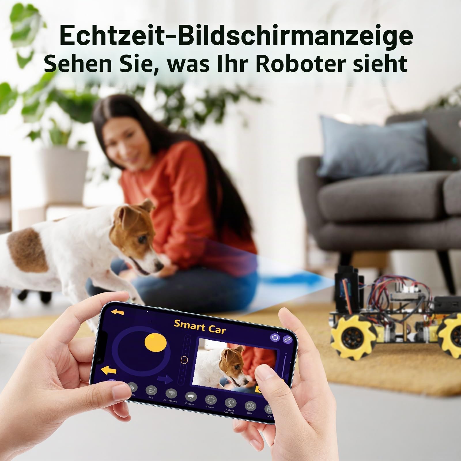 ACEBOTT Roboter Spielzeug für Kinder, Roboter Kinder mit 3-MP-Kamera, kompatibel mit Arduino und Scratch, App und Fernbedienung, Geschenk für Jungen, Mädchen, Jugendliche und Erwachsene