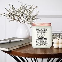 Vista 8 de Maybeone Regalos para tía de sobrina sobrino, regalo de Navidad para el día de la madre para tía, vela perfumada de lavanda