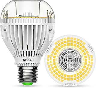 SANSI 300W Equivalent A19 LED Light Bulb, 4500 Lumens 5000K Daylight Light Bulbs, Non-Dimmable E26 LED Bulb with Ceramic Technology, 22.5 Years Lifetime, 30W Power Energy Saving for Home Workspace
