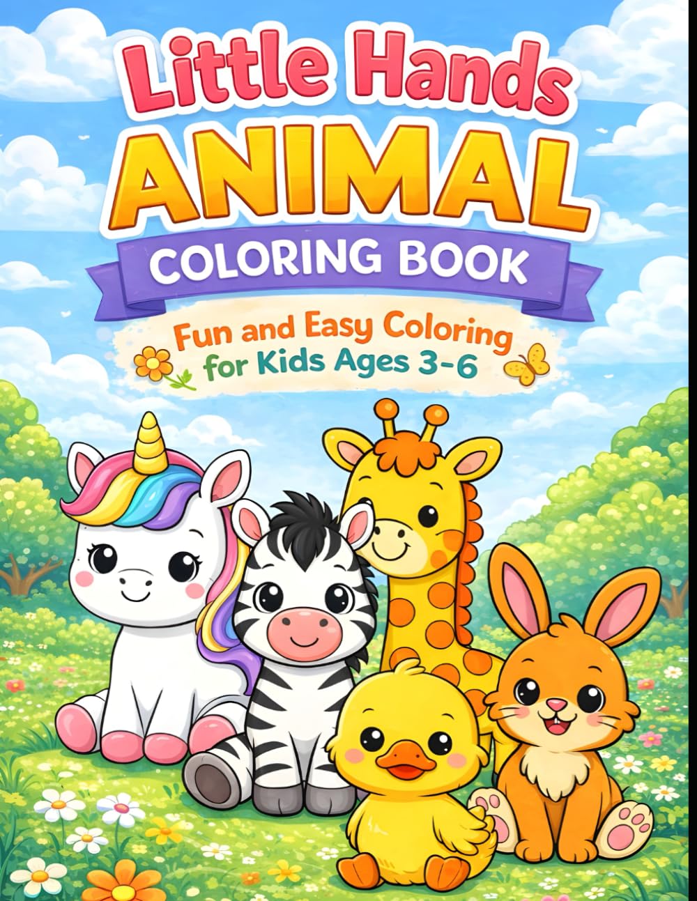 Little Hands Animal Coloring Book: Fun and Easy Coloring for Kids Ages 3-6