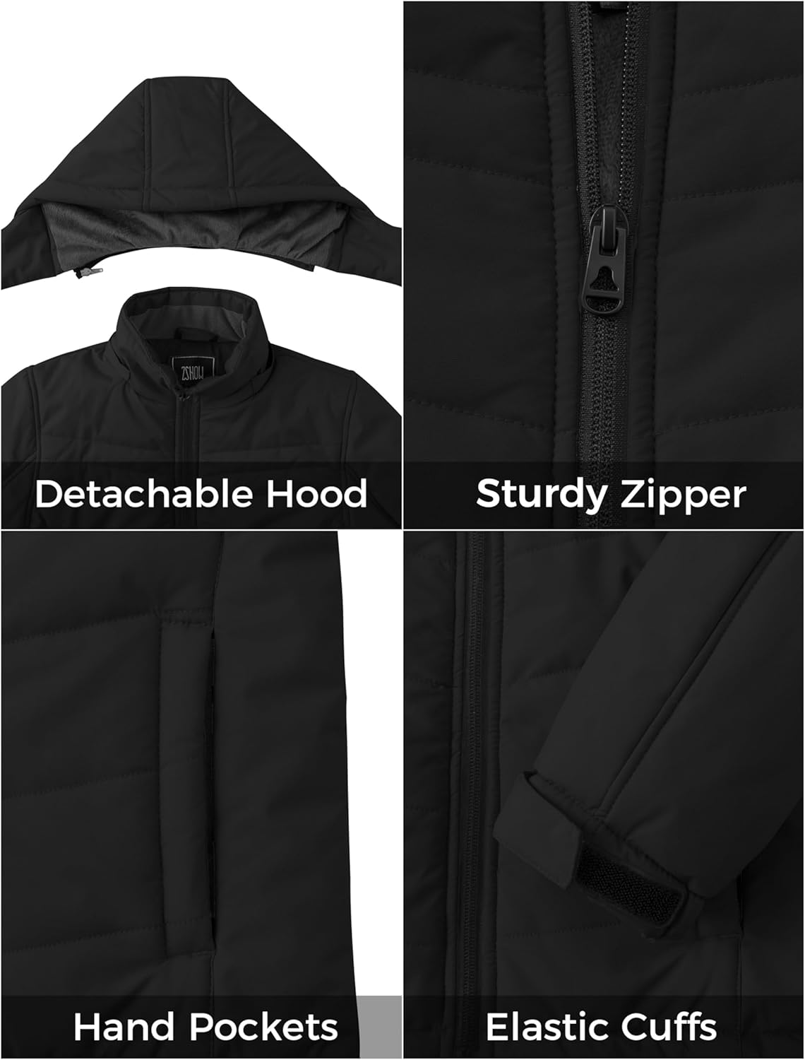 ZSHOW Girl's Waterproof Ski Jacket Thick Padded Warm Winter Coat Hooded Snowboarding Jacket - Image 6