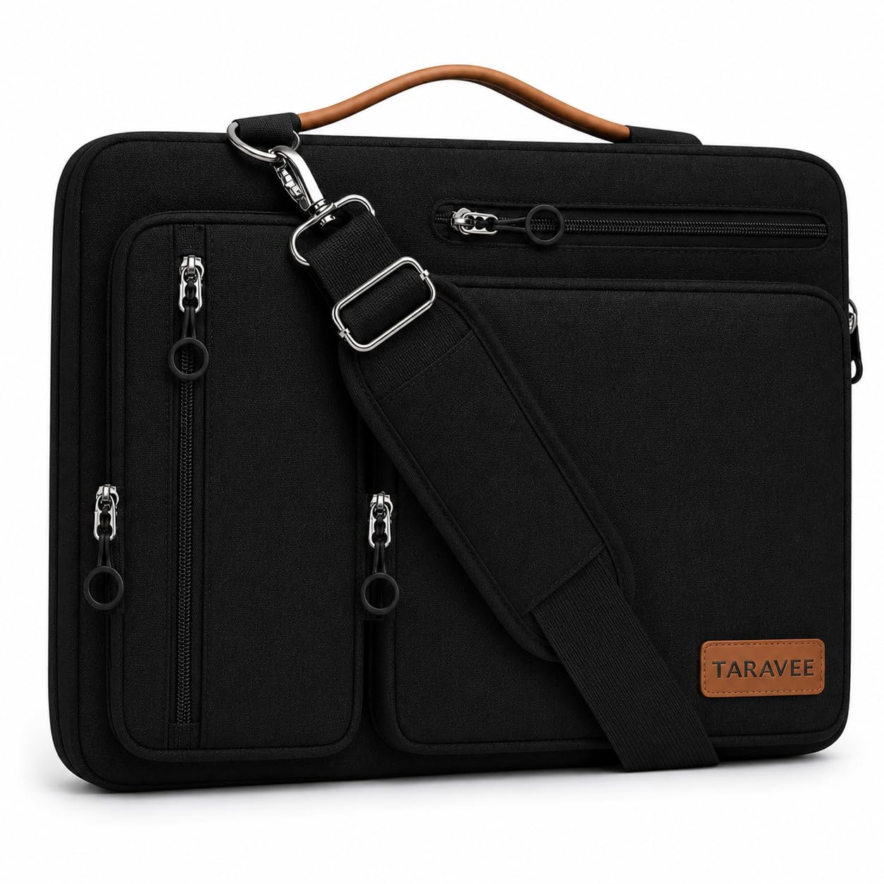 motirama Laptop Shoulder Sling Bag, Executive Business Travel Messenger Bag for Men & Women, Luxury Protective Laptop Case Compatible with MacBook, HP, Dell, Lenovo, Asus (Dark Brown)-picture-30