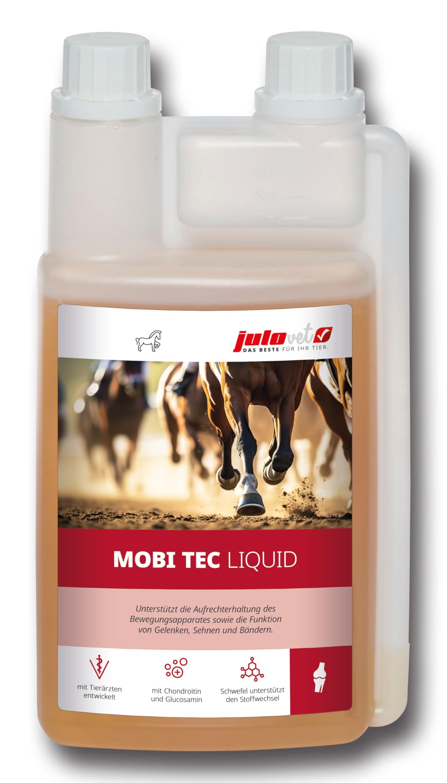 Mobi Tec Liquid | Flüssigkeit für Pferde | 1 l | Mit Glucosamin & MSM