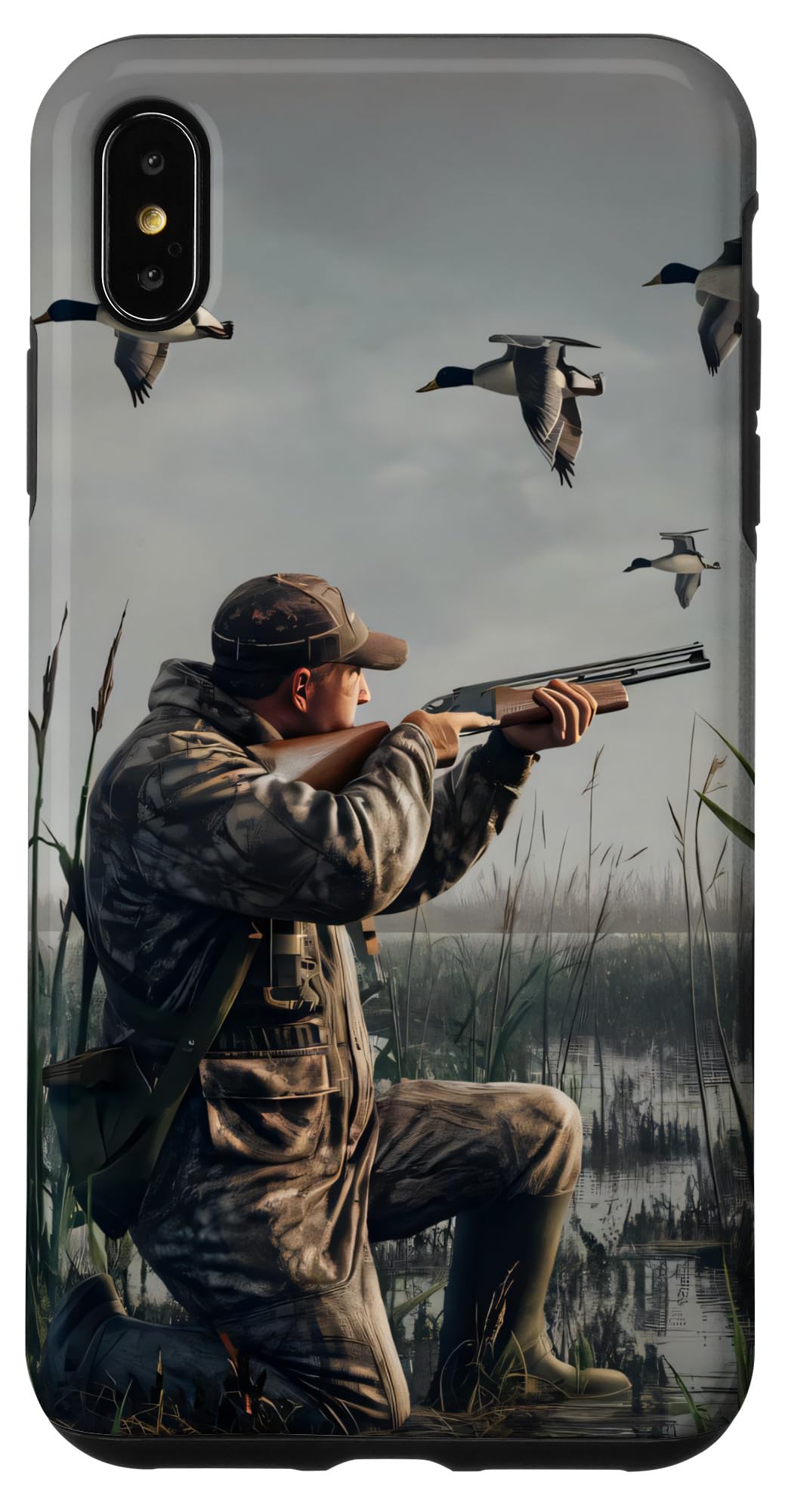 iPhone XS Max Duck Hunter Men Vintage painting Case
