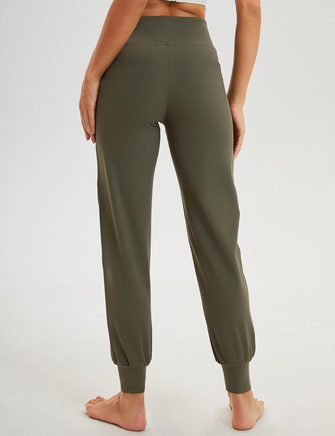 VOOVEEYA Women's Joggers Yoga Pants with Pockets High Waisted Tapered Lounge Pants Tummy Control