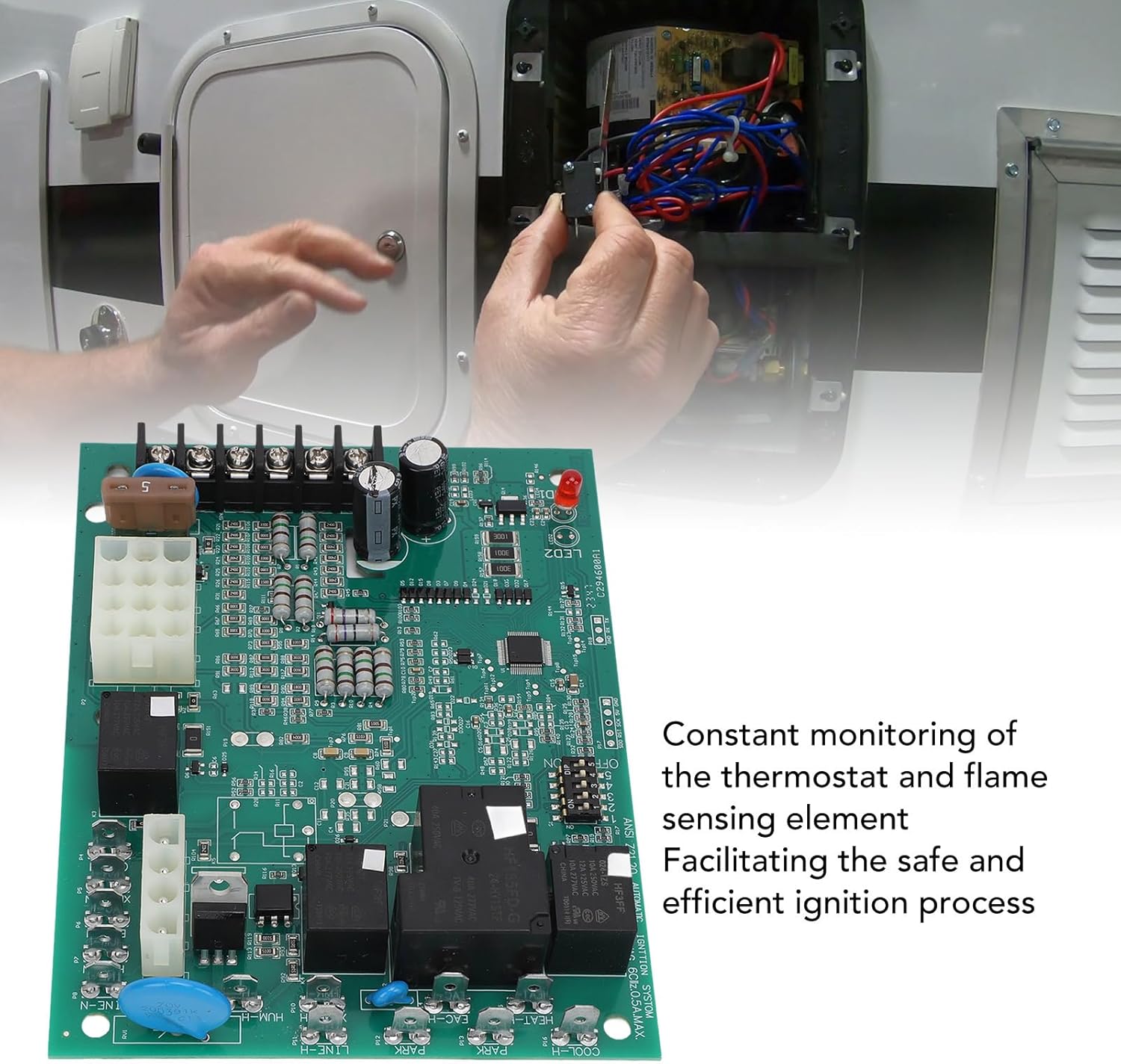 Furnace Control Circuit Board, ABS RV Furnace Control Board, Gas Furnace Control Circuit Board for CNT03076 CNT03798 CNT05164 CNT05165 RVs 475