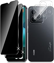 Vanrain Privacy Screen Protector for Xiaomi Redmi 15C 4G/5G, 2+2 Pieces Anti-Spy Tempered Glass and Camera Lens Protector, 9H Hardness Anti-scratch Bubble-Free
