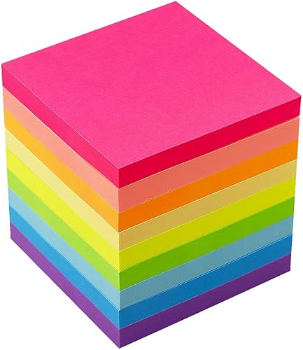 Miniatura 2 de (9 blocs) Notas adhesivas de 3 x 3 pulgadas, compra anticipadamente, 9 notas autoadhesivas de color brillante, 70 hojasbloc