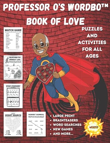 PROFESSOR O'S WORDBO BOOK OF LOVE PUZZLES AND ACTIVITIES FOR ALL AGES