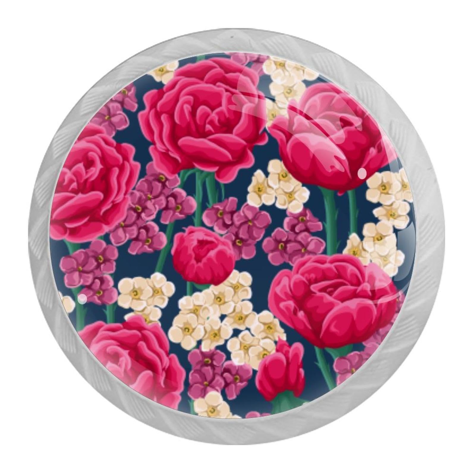 Tqmspg Multi Red Flowers Pattern