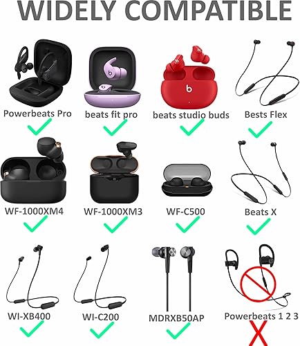Miniatura 2 de Auriculares deportivos con puntas de alas antideslizantes de gel de silicona para la mayoría de agujeros interiores de auriculares de 0.157 in a