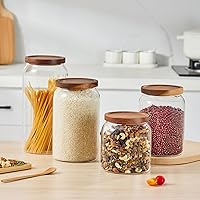 Vista 7 de Sweejar Tarros de vidrio para organización de la lavandería, contenedor de cápsulas de lavandería de medio galón, tarros de almacenamiento