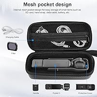 Vista 6 de Osmo Pocket 3 - Funda de transporte portátil compatible con DJI Osmo Pocket 3, caja protectora de almacenamiento rígida para viajes, compacta