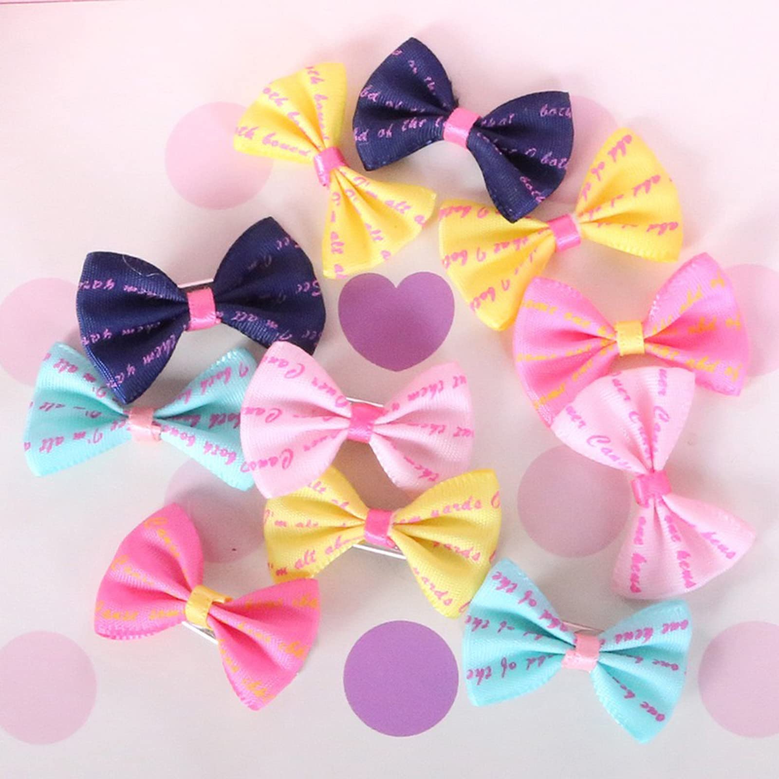 Lopsity 18PCS Dog Hair Bows Hairpin Hair Clips Pet Cat Puppy Dog Hair Clips Small Bowknot Hair Bows with Clips Cuter Better Puppy Hair Bows (A)
