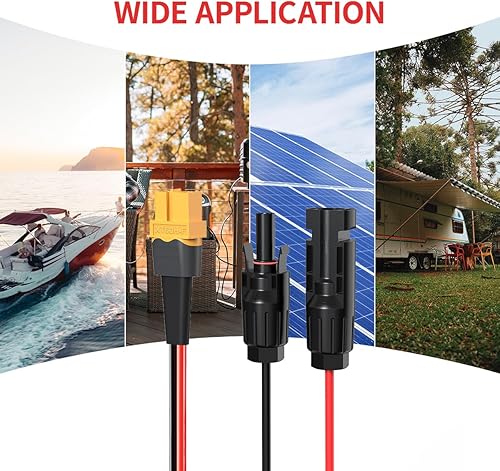 Miniatura 7 de Cable solar XT60 de 10 AWG 35 pies 2 10 25 35 50 75 100 pies XT60 cable de extensión conector de panel solar a conector XT60 para estación de