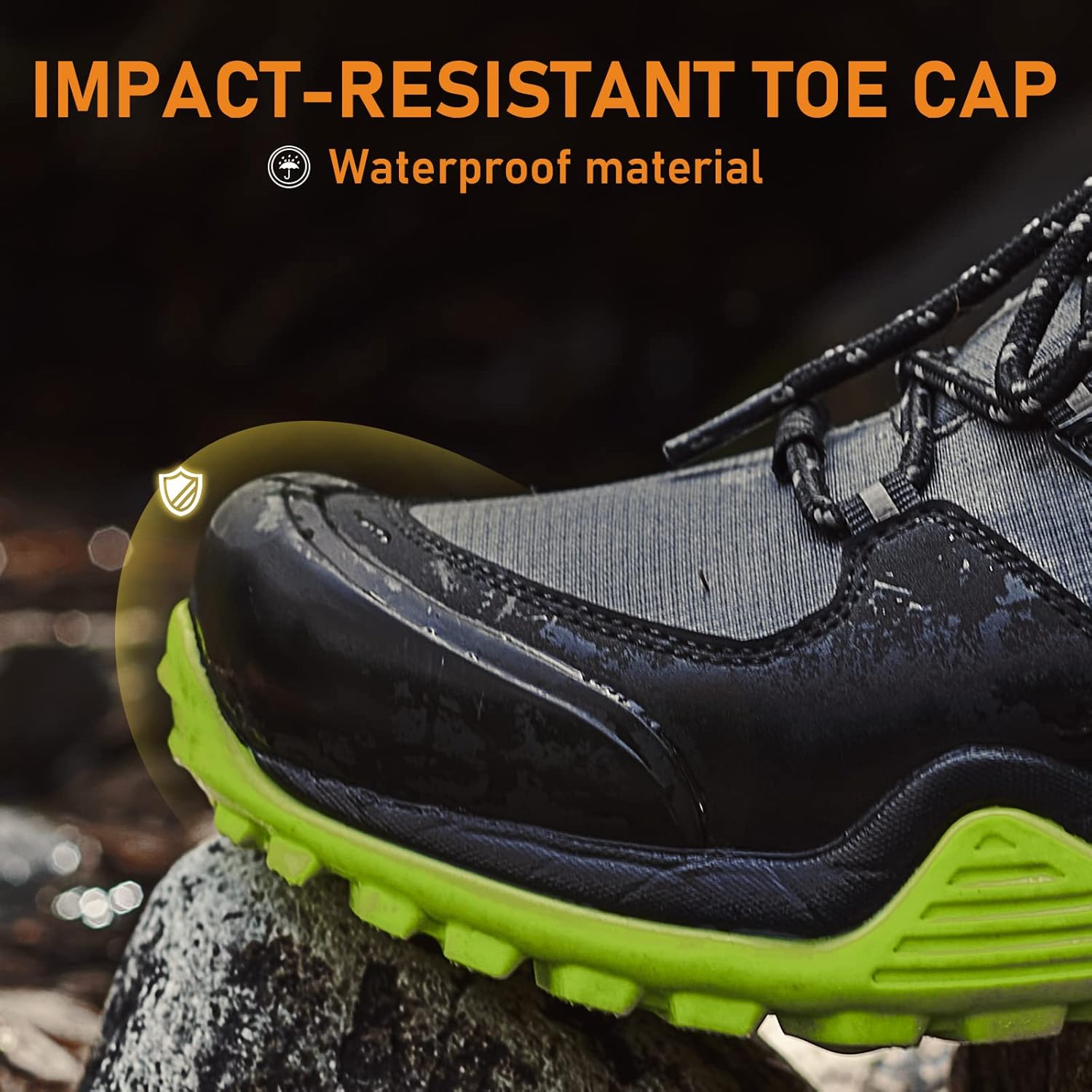  | Grand Attack Men's Waterproof Hiking Shoes | Strong Grip & Durable | Lightweight & Comfy | Size 8-13 | Hiking Shoes