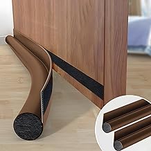 2 Pieces 96cm Brown Flexible Door Bottom Seal Strip, Draught Excluder for Door, Anti-Draft Insulation, Protection Dust, Insect and Sound Insulation, (Brown)