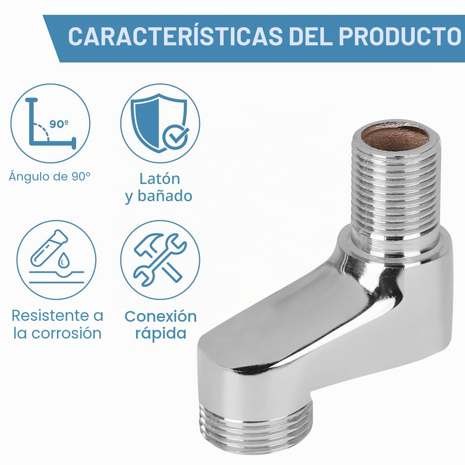 LALAGO 2 piezas Conexión en S G1/2 a G3/4, Prolongación de Grifo Alcance Ajustable 75-225mm, Adaptador para Grifería de Ducha Latón Macizo para Grifos Murales de pie de Garra Bañeras