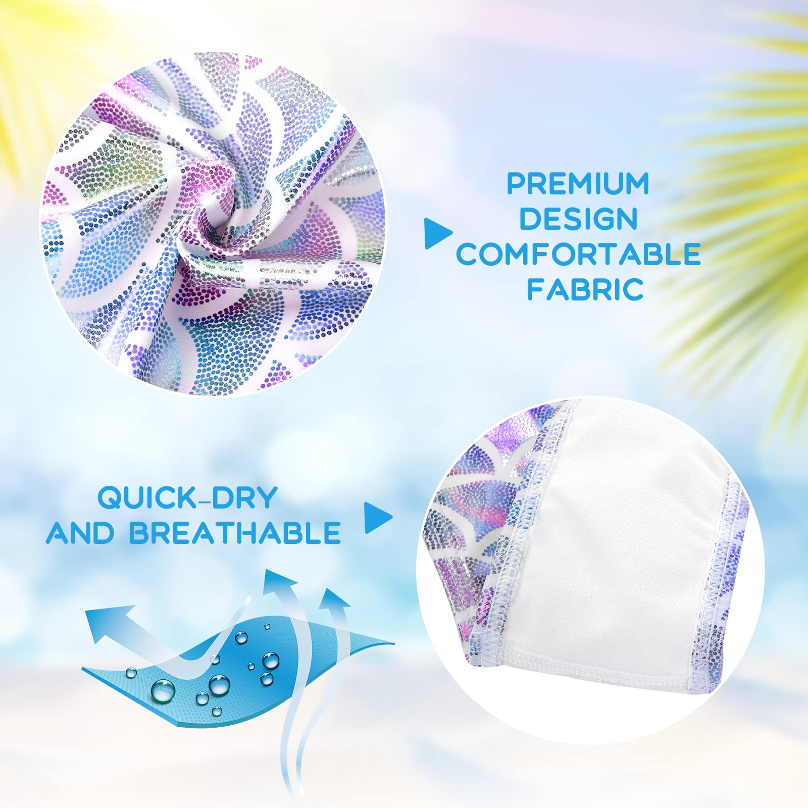flintronic Traje de Baño Una Pieza Niña, Bañador Hawaiano