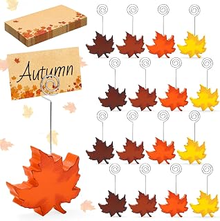 FYSUIMU wooden maple leaf place card holders