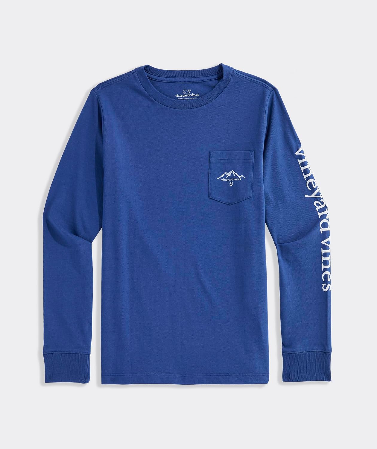 Vineyard Vines Boys' Boys' Winter Scene Logo Long-Sleeve Pocket Tee