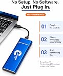 Portable SSD 128GB External Solid State Drive USB-C Compact | Portable SSD with high speed USB 3.2 USB-C data transfer, 128GB, no moving parts, works with Windows, Mac, consoles.