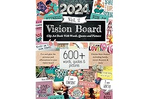 Vision Board Clip Art Book with Words, Quotes & Pictures Vol. 2