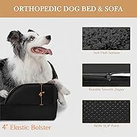 Vista 709 de Comfort Expression Cama ortopédica para perros extra grandes de 45 x 35 pulgadas, cama para mascotas XL de espuma tipo caja de huevos impermeable