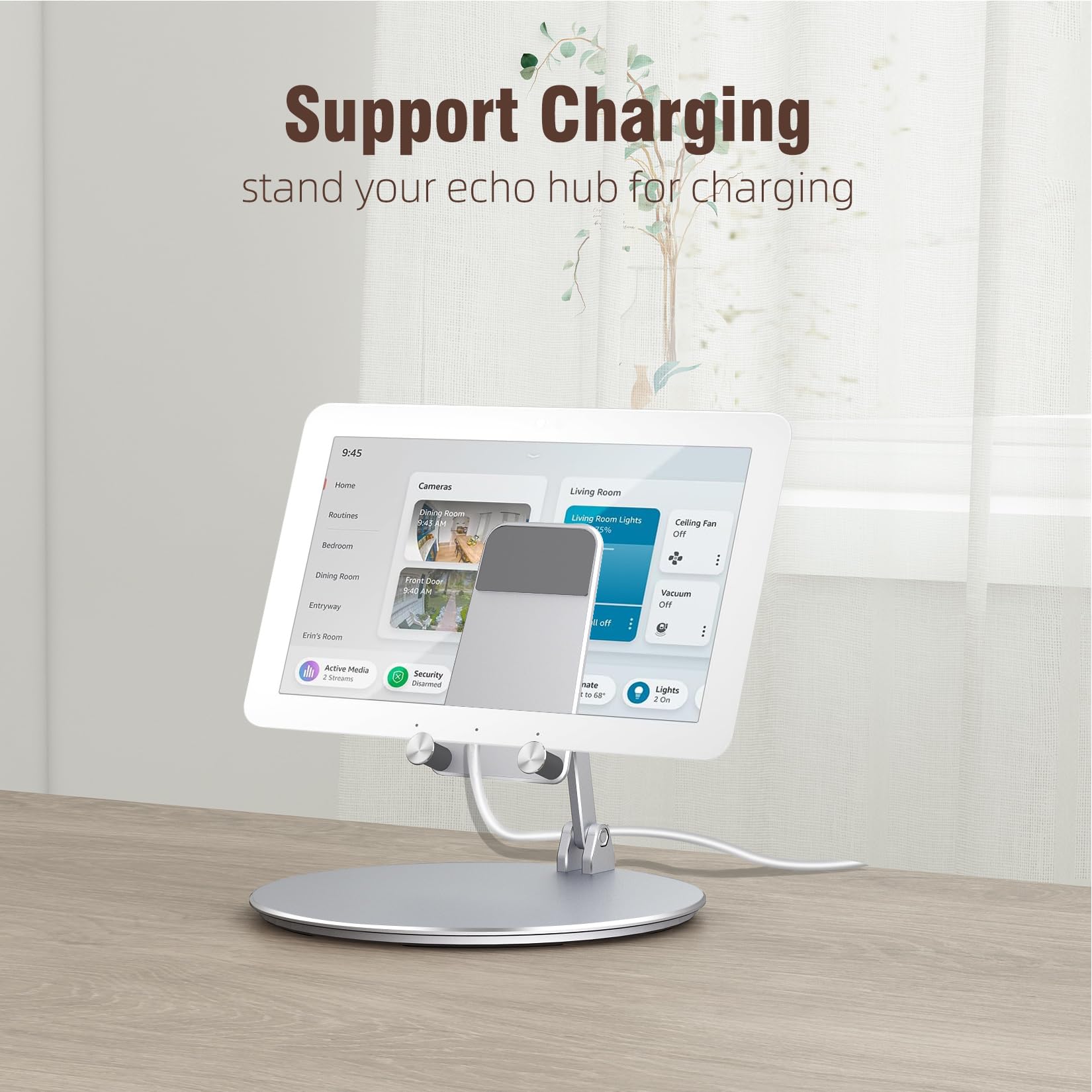 Supporto Regolabile Echo Hub - Base Girevole 360° Alluminio - Foto 8