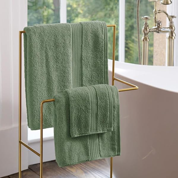 Christy Supreme Hygro 2 Hand Towels Set | Bay Leaf | 100% Luxury Supima Cotton | Ultra Soft | Super Absorbent | 650GSM | Plush and Long Lasting - 2