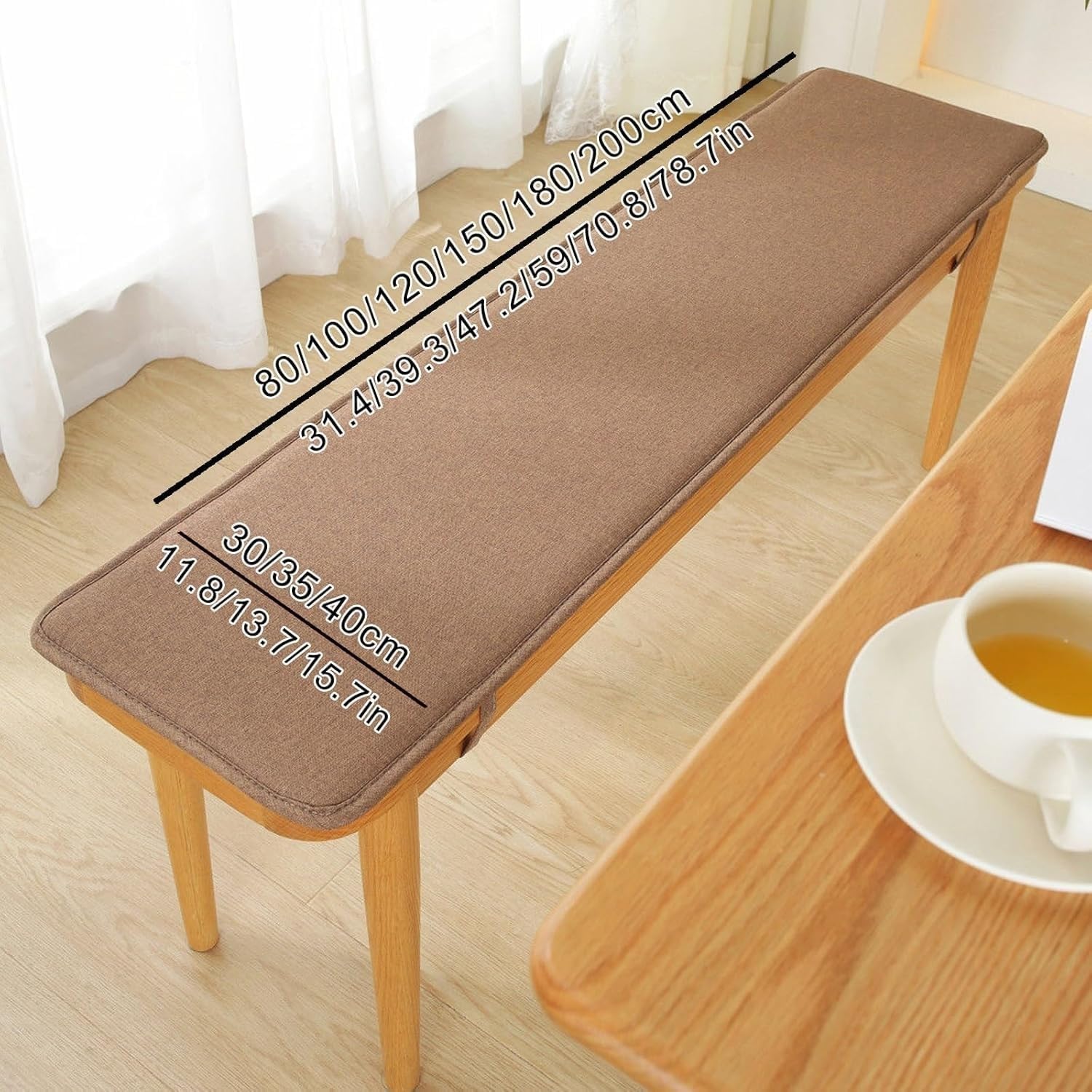 Cuscino per panchine da esterno/interno, antiscivolo, impermeabile, 35 x 200 cm, 35 x 120 cm, 40 x 170 cm, adatto a 2-3 posti, grigio scuro/blu, perfetto per dondolo da patio, bordo piscina