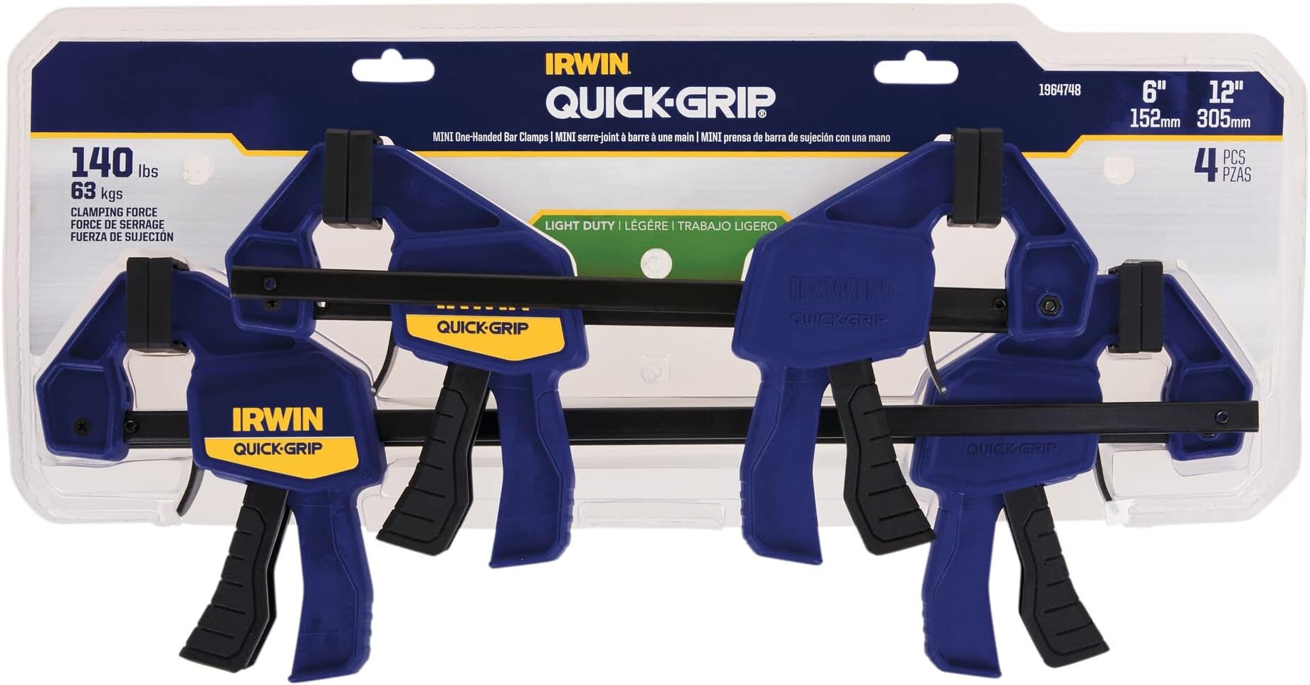 Irwin Quick-grip 4 Piece Clamp Set 1895836 by Irwin Tools