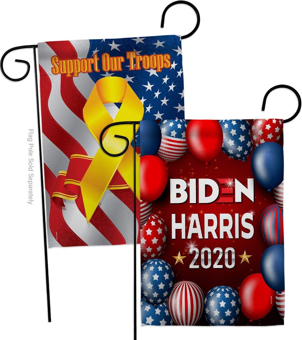 Biden Harris Flag Joint Garden Flag Pack Patriotic Vote President Democrat Republican Tea Party United State American Election Support Our Troops House Yard Gift Double-Sided, 13"x 18.5", Thick Fabric